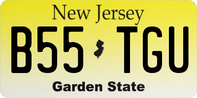 NJ license plate B55TGU