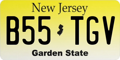 NJ license plate B55TGV