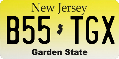 NJ license plate B55TGX