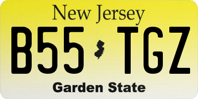NJ license plate B55TGZ