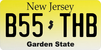 NJ license plate B55THB