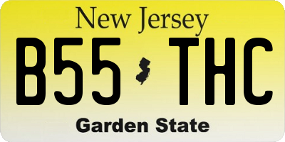 NJ license plate B55THC