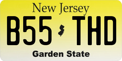NJ license plate B55THD
