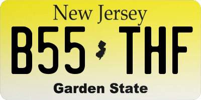 NJ license plate B55THF