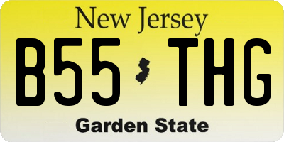 NJ license plate B55THG