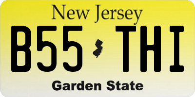 NJ license plate B55THI