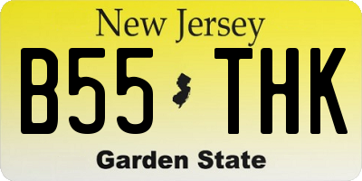 NJ license plate B55THK