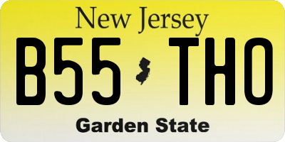 NJ license plate B55THO