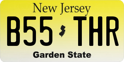 NJ license plate B55THR