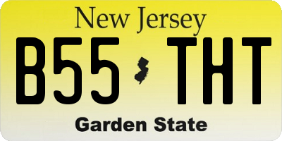 NJ license plate B55THT