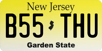 NJ license plate B55THU