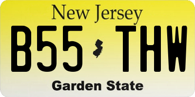 NJ license plate B55THW