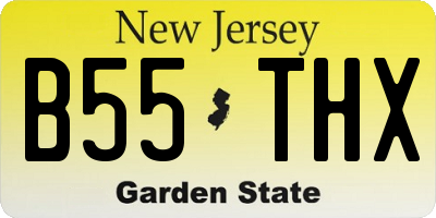 NJ license plate B55THX