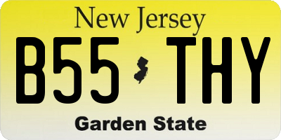 NJ license plate B55THY