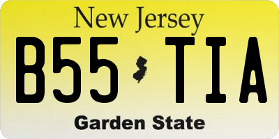 NJ license plate B55TIA
