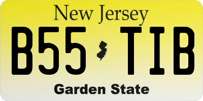 NJ license plate B55TIB