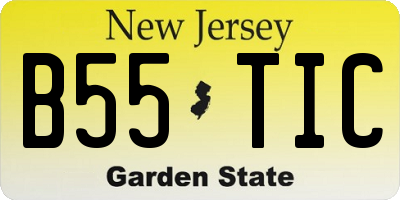 NJ license plate B55TIC