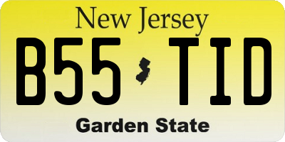 NJ license plate B55TID