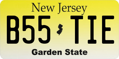 NJ license plate B55TIE