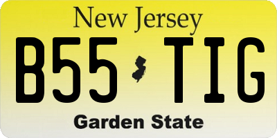 NJ license plate B55TIG