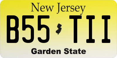 NJ license plate B55TII