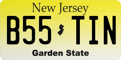 NJ license plate B55TIN