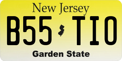 NJ license plate B55TIO