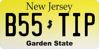 NJ license plate B55TIP