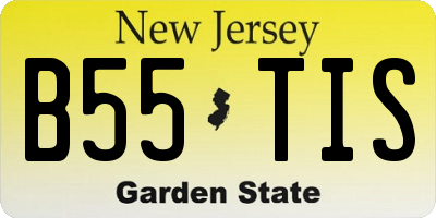 NJ license plate B55TIS
