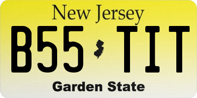 NJ license plate B55TIT