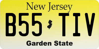 NJ license plate B55TIV