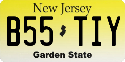 NJ license plate B55TIY