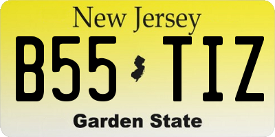 NJ license plate B55TIZ