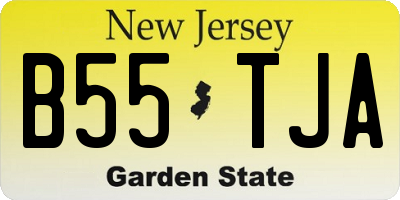 NJ license plate B55TJA