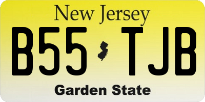 NJ license plate B55TJB