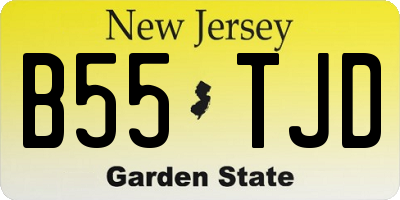 NJ license plate B55TJD