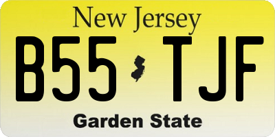 NJ license plate B55TJF