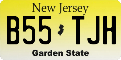 NJ license plate B55TJH
