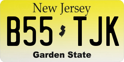 NJ license plate B55TJK
