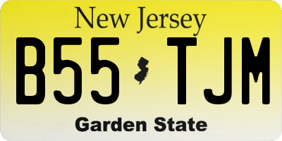 NJ license plate B55TJM