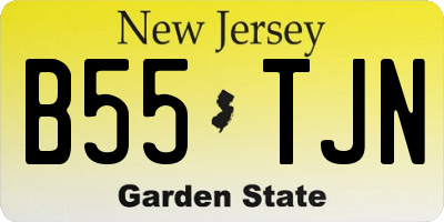 NJ license plate B55TJN