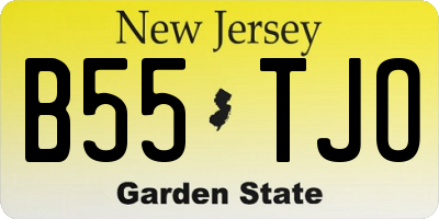 NJ license plate B55TJO