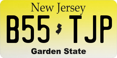 NJ license plate B55TJP