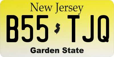 NJ license plate B55TJQ