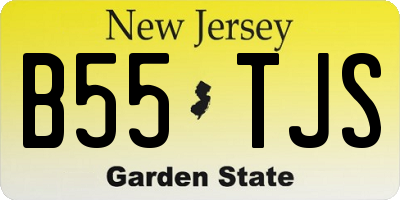 NJ license plate B55TJS