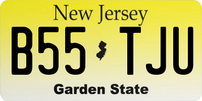 NJ license plate B55TJU