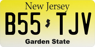 NJ license plate B55TJV