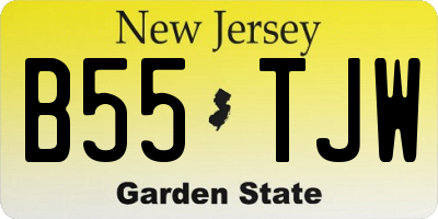 NJ license plate B55TJW