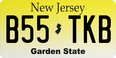 NJ license plate B55TKB