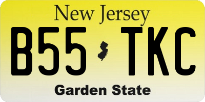 NJ license plate B55TKC